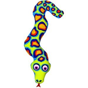 Fat Cat Incredible Strapping Yankers Snake Squeaky Dog Toy, Color Varies