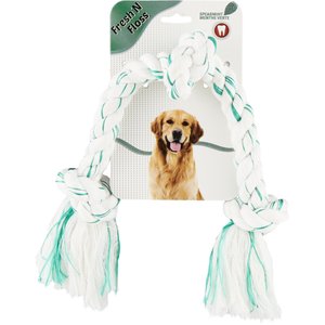 Booda Fresh N Floss Spearmint 3-Knot Rope Dog Toy, Large