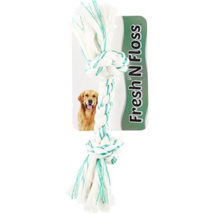Booda Fresh N Floss Spearmint 2-Knot Rope Bone Dog Toy, Large