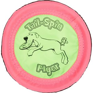 Booda Soft Bite Tail Spin Flyer Flying Disc Dog Toy, Color Varies, Small