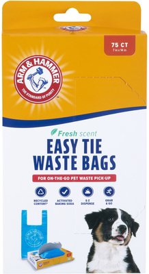 Arm & Hammer Disposable Handle Easy Tie Waste Bags, Blue, slide 1 of 1