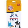 Arm & Hammer Disposable Handle Easy Tie Waste Bags, Blue, 75 count