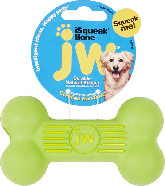 JW Pet iSqueak Bone Dog Toy, Color Varies, Small slide 1 of 7