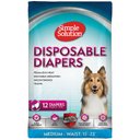 Simple Solution Original Disposable Female Dog Diapers, Medium: 16.5 to 21-in waist, 12 count