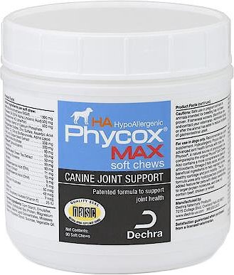Phycox MAX HypoAllergenic (HA) Soft Chews Joint Supplement for Dogs, 90 count slide 1 of 5