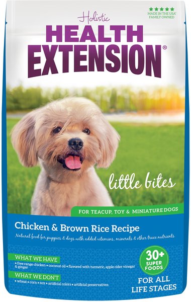 Health Extension Little Bites Chicken & Brown Rice Recipe Dry Dog Food, 10-lb bag slide 1 of 9