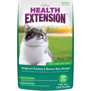 Health Extension Chicken & Brown Rice Recipe Dry Cat Food, 4-lb bag