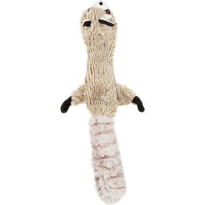 Ethical Pet Skinneeez Forest Series Raccoon Stuffing-Free Squeaky Plush Dog Toy, 14-in
