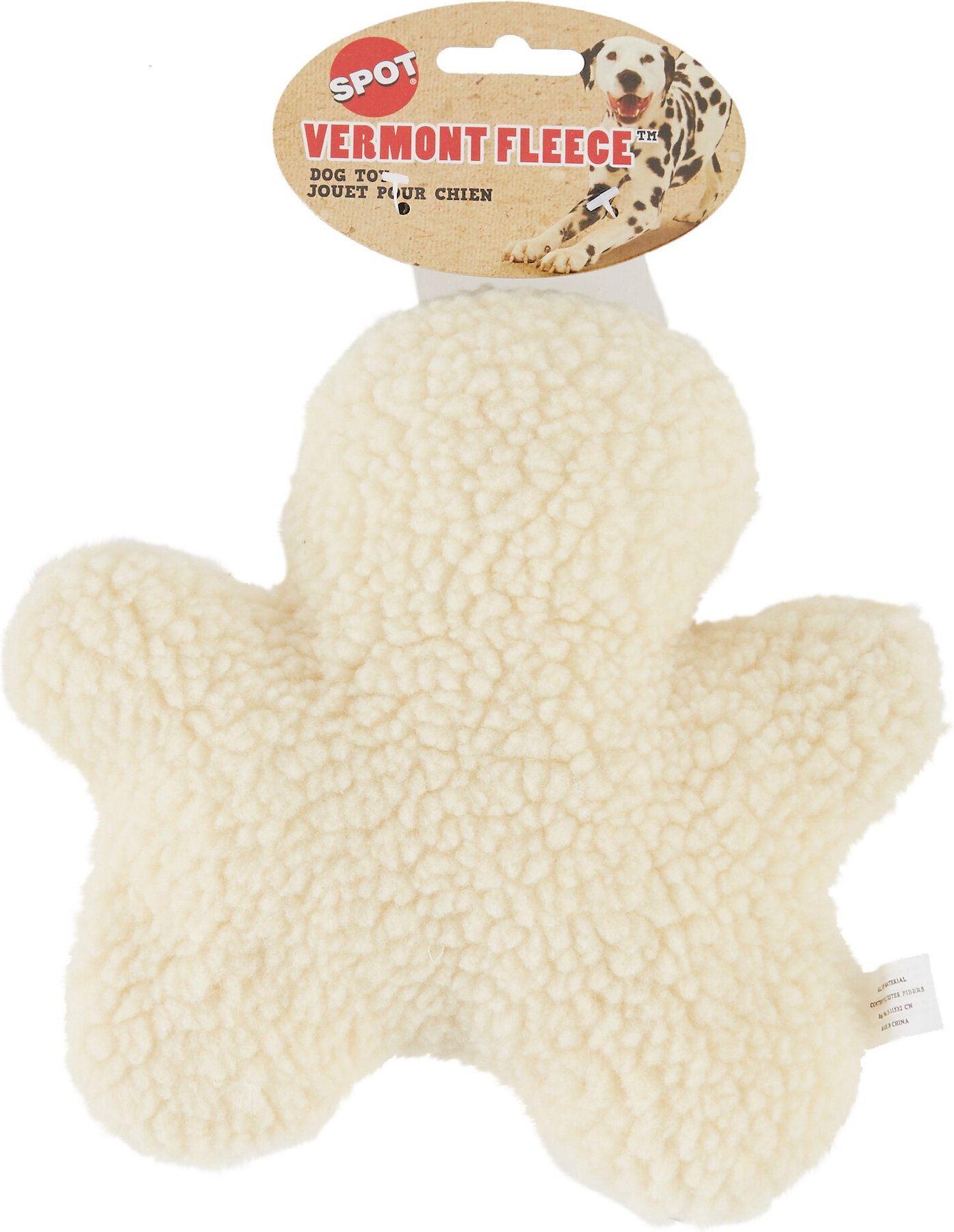SPOT ETHICAL NATURAL PLUSH WOOLY FLEECE 8" CHEWMAN DOG TOY FREE SHIP TO THE USA