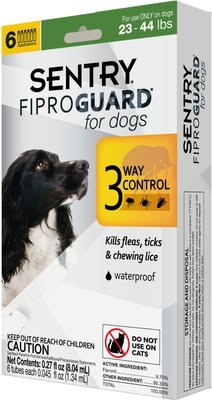 Sentry FiproGuard Flea & Tick Spot Treatment for Dogs, 23-44 lbs, slide 1 of 1