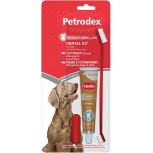 Sentry Petrodex Veterinary Strength Natural Peanut Flavor Dog Dental Kit