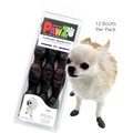 Pawz Waterproof Dog Boots, Black, Tiny, 12 count