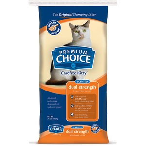 Premium Choice Carefree Fresh Scented Clumping Clay Cat Litter, 25-lb Bab