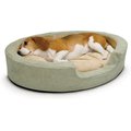 K&H Pet Products Thermo-Snuggly Sleeper Bolster Cat & Dog Bed, Sage, Medium