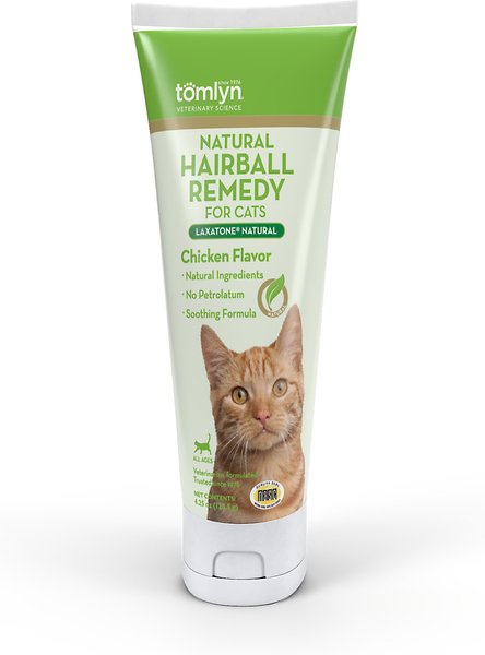 Tomlyn Laxatone Chicken Flavored Gel Hairball Control Supplement for Cats, 4.25-oz tube slide 1 of 4
