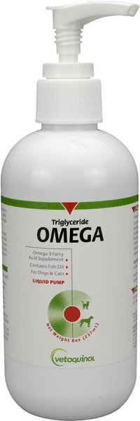 Vetoquinol Triglyceride OMEGA Omega-3 Fatty Acid Liquid Supplement for Cats & Dogs, 8-oz bottle slide 1 of 5