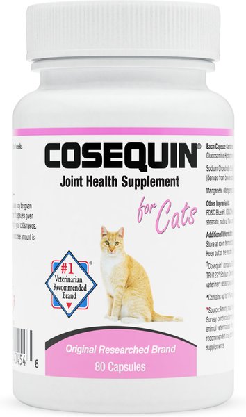 Nutramax Cosequin Chicken Flavored Capsules Joint Supplement for Cats, 80 count slide 1 of 4