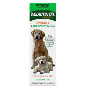 Nutramax Welactin Omega-3 Liquid Skin & Coat Supplement for Dogs, 16-oz bottle
