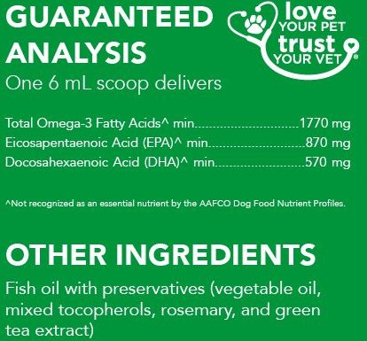 Nutramax Welactin Canine Omega3 Liquid Dog Supplement, 16oz bottle