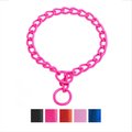 Platinum Pets Chain Training Dog Collar, Bubblegum Pink, Large, 4 mm