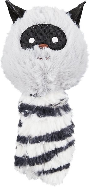 JW Pet Cataction Plush Raccoon with Catnip Cat Toy, Gray slide 1 of 5