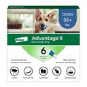 Advantage II Flea Spot Treatment for Dogs, over 55 lbs, 6 Doses (6-mos. supply)