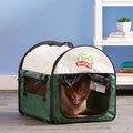 Go Pet Club Single Door Collapsible Soft-Sided Dog Crate, Green, 17 inch