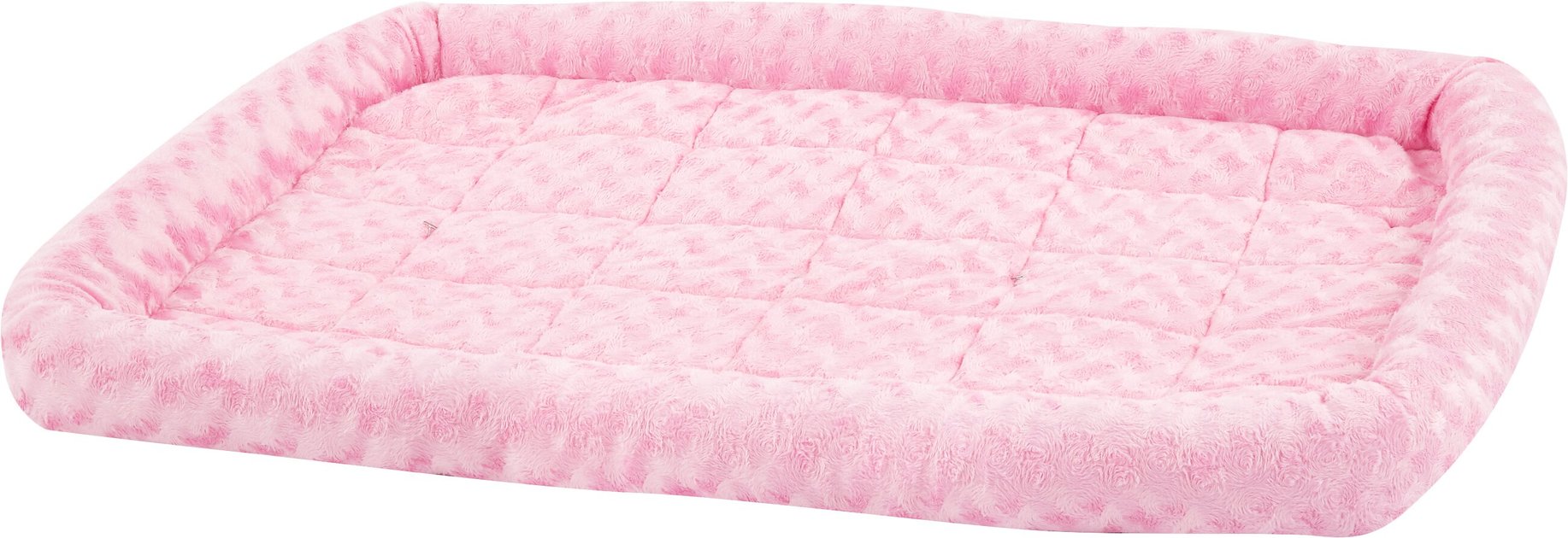 MIDWEST Quiet Time Fashion Plush Bolster Dog Crate Mat, Pink, 30-in - Chewy...