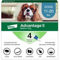 Advantage II Flea Spot Treatment for Dogs, 11-20 lbs, 4 Doses (4-mos. supply)