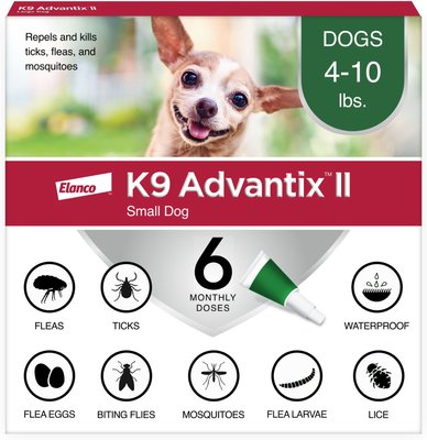 K9 Advantix II Flea & Tick Spot Treatment for Dogs, 4-10 lbs, slide 1 of 1