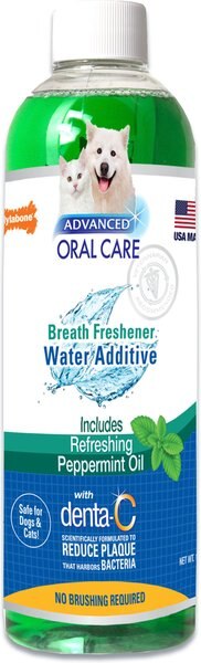 Nylabone Advanced Oral Care Breath Freshener Dog & Cat Dental Water Additive, 16-oz bottle slide 1 of 9
