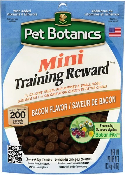 Pet Botanics Mini Training Reward Bacon Flavor Dog Treats, 4-oz bag slide 1 of 5