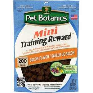 Pet Botanics Mini Training Reward Bacon Flavor Dog Treats, 4-oz bag