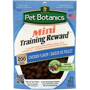 Pet Botanics Mini Training Reward Chicken Flavor Dog Treats, 4-oz bag