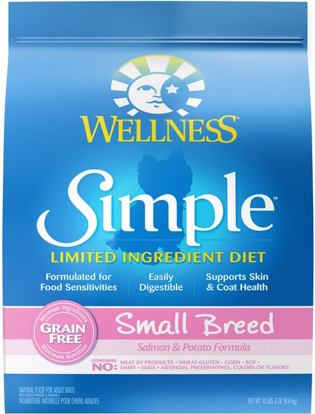 Wellness Simple Limited Ingredient Diet Grain-Free Small Breed Salmon & Potato Formula Dry Dog Food, 10.5-lb bag slide 1 of 11