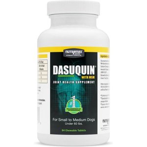 Nutramax Dasuquin with MSM Chewable Tablets Joint Supplement for Small & Medium Dogs, 84 count