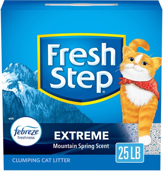 Fresh Step Extreme Odor Control Febreze Scented Clumping Clay Cat Litter, 25-lb box slide 1 of 6