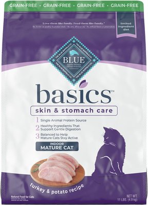 Blue Buffalo Basics Limited Ingredient Grain-Free Formula Turkey & Potato Indoor Mature Dry Cat Food, slide 1 of 1