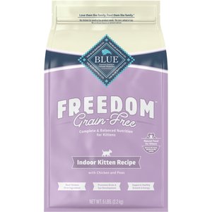 Blue Buffalo Freedom Indoor Kitten Chicken Recipe Grain-Free Dry Cat Food, 5-lb bag