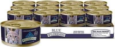Blue Buffalo Wilderness Mature Chicken Recipe Grain-Free Canned Cat Food, slide 1 of 1