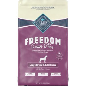 Blue Buffalo Freedom Large Breed Adult Beef Recipe Grain-Free Dry Dog Food, 24-lb bag