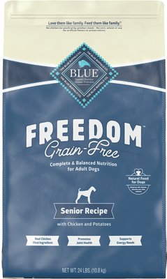 5. Blue Buffalo Freedom Senior Chicken Grain-Free Dry Dog Food