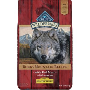 Blue Buffalo Wilderness Rocky Mountain Recipe with Red Meat Healthy Weight Grain-Free Dry Dog Food, 22-lb bag