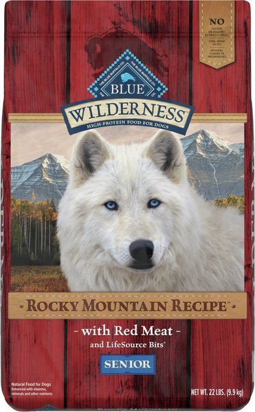 Blue Buffalo Wilderness Rocky Mountain Recipe with Red Meat Senior Grain-Free Dry Dog Food, 22-lb bag slide 1 of 10