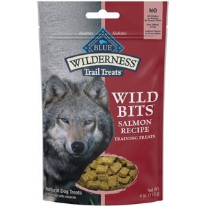 Blue Buffalo Wilderness Trail Treats Salmon Wild Bits Grain-Free Training Dog Treats, 4-oz bag
