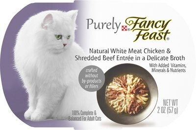 Fancy Feast Purely White Meat Chicken & Shredded Beef Wet Cat Food, slide 1 of 1