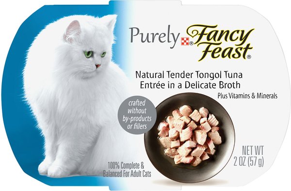 Fancy Feast Purely Tender Tongol Tuna Wet Cat Food, 2-oz tray, case of 10 slide 1 of 11