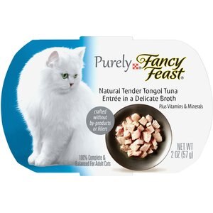 Fancy Feast Purely Tender Tongol Tuna Wet Cat Food, 2-oz tray, case of 10
