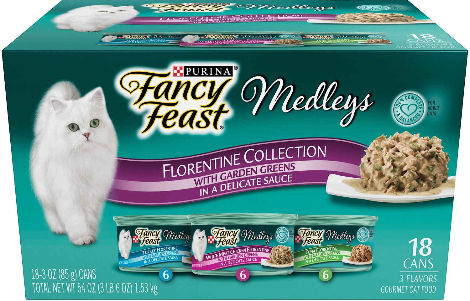FANCY FEAST Medleys Florentine Collection Pack Canned Cat Food, 3oz