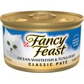 Fancy Feast Classic Ocean Whitefish & Tuna Feast Canned Cat Food, 3-oz, case of 24